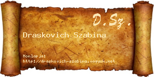 Draskovich Szabina névjegykártya