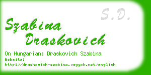 szabina draskovich business card